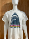 DELTA "JAWESOME" VTG VINTAGE 1990's 90'S Graphic Print Adult Mens Men T-Shirt Tee Shirt XL Extra Xtra Large White Shirt