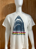 DELTA "JAWESOME" VTG VINTAGE 1990's 90's Graphic Print Adult Mens Men T-Shirt Tee Shirt XL Extra Xtra Large White Shirt