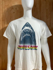 DELTA "JAWESOME" VTG VINTAGE 1990's 90'S Graphic Print Adult Mens Men T-Shirt Tee Shirt XL Extra Xtra Large White Shirt