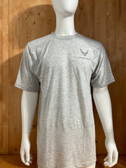 U.S. AIR FORCE Graphic Print Adult T-Shirt Tee Shirt XL Extra Xtra Large Gray Shirt