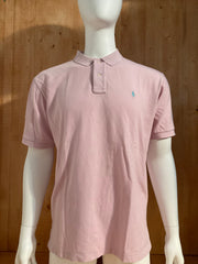POLO RALPH LAUREN VINTAGE VTG 80s Adult T-Shirt Tee Shirt XL Extra Large Pink Polo Shirt