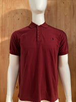 POLO RALPH LAUREN VINTAGE VTG 80s Made In USA Adult T-Shirt Tee Shirt XL Extra Large Maroon Polo Shirt