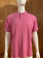 POLO RALPH LAUREN VINTAGE VTG 80s Adult T-Shirt Tee Shirt XL Extra Large Pink Polo Shirt
