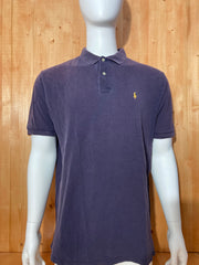 POLO RALPH LAUREN VINTAGE VTG 80s Adult T-Shirt Tee Shirt XL Extra Large Dark Purple Polo Shirt