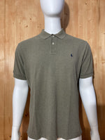 POLO RALPH LAUREN VINTAGE VTG 80s Adult T-Shirt Tee Shirt XL Extra Large Army Green Polo Shirt
