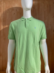 POLO RALPH LAUREN VINTAGE VTG 80s Adult T-Shirt Tee Shirt XL Extra Large Lime Green Polo Shirt