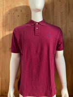 POLO RALPH LAUREN CLASSIC FIT Blue Label Adult T-Shirt Tee Shirt XL Extra Large Dark Magenta Polo Shirt