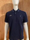 POLO RALPH LAUREN NICK BOLLETTIERI VINTAGE VTG 80s Adult T-Shirt Tee Shirt XL Extra Large Dark Blue Polo Shirt