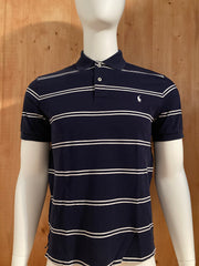 POLO RALPH LAUREN VINTAGE VTG 80s Adult T-Shirt Tee Shirt M Medium MD Striped Strip Polo Shirt