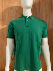 POLO RALPH LAUREN VINTAGE VTG 80s Adult T-Shirt Tee Shirt M Medium MD Green Polo Shirt