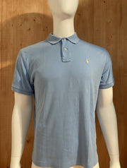 POLO RALPH LAUREN VINTAGE VTG 80s Adult T-Shirt Tee Shirt M Medium MD Light Blue Polo Shirt
