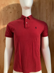 POLO RALPH LAUREN VINTAGE VTG 80s Adult T-Shirt Tee Shirt S SMALL SM Red Polo Shirt