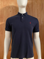 POLO RALPH LAUREN VINTAGE VTG 80s Adult T-Shirt Tee Shirt S SMALL SM Dark Blue Polo Shirt