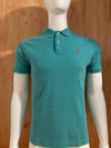 POLO RALPH LAUREN VINTAGE VTG 80s Adult T-Shirt Tee Shirt S SMALL SM Teal Polo Shirt