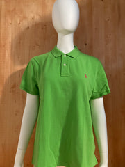 POLO RALPH LAUREN CLASSIC FIT Blue Label Adult T-Shirt Tee Shirt XL Extra Large Xtra Lrg Neon Green Polo Shirt