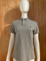 POLO RALPH LAUREN CUSTOM FIT VINTAGE VTG 80s Adult T-Shirt Tee Shirt S SMALL SM Gray Polo Shirt