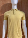 POLO RALPH LAUREN VINTAGE VTG 80s Adult T-Shirt Tee Shirt S SMALL SM Yellow Polo Shirt