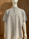 RALPH LAUREN BLAIRE COLLECTION Adult T-Shirt Tee Shirt XL Extra Large Xtra Large Striped Stripe Long Sleeve Button Down Shirt