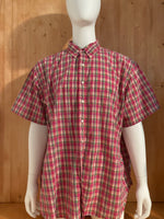 RALPH LAUREN Adult T-Shirt Tee Shirt 3XB Big & Tall Plaid Short Sleeve Shirt