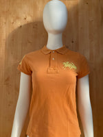 RALPH LAUREN "DOUBLE PONY #3" BIG PONY THE SKINNY POLO Adult T-Shirt Tee Shirt M Medium MD Orange Polo Shirt