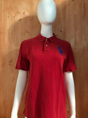 POLO RALPH LAUREN BLUE LABEL BIG PONY Youth Unisex T-Shirt Tee Shirt XL Xtra Extra Large Red Polo Shirt