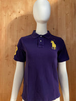 POLO RALPH LAUREN BLUE LABEL BIG PONY #3 Youth Unisex T-Shirt Tee Shirt L Lrg Large Purple Polo Shirt