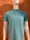 POLO RALPH LAUREN CUSTOM FIT VINTAGE VTG 80s SMALL PONY Adult T-Shirt Tee Shirt L Lrg Large Light Blue Polo