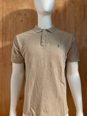 POLO RALPH LAUREN VINTAGE VTG 80s SMALL PONY Adult T-Shirt Tee Shirt L Lrg Large Tan Polo