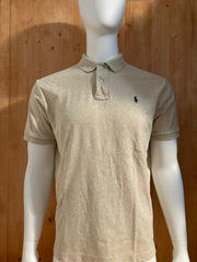 POLO RALPH LAUREN VINTAGE VTG 80s SMALL PONY Adult T-Shirt Tee Shirt L Lrg Large Sandstone Polo
