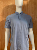 POLO RALPH LAUREN VINTAGE VTG 80s SMALL PONY Adult T-Shirt Tee Shirt L Lrg Large Blue Polo