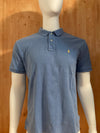 POLO RALPH LAUREN VINTAGE VTG 80s SMALL PONY Adult T-Shirt Tee Shirt L Lrg Large Blue Polo