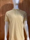 POLO RALPH LAUREN VINTAGE VTG 80s SMALL PONY Adult T-Shirt Tee Shirt L Lrg Large Yellow Polo