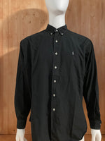 RALPH LAUREN MARLOWE SMALL PONY Adult T-Shirt Tee Shirt XL Xtra Extra Large Black Long Sleeve Button Down Shirt