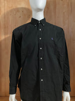 RALPH LAUREN BLAKE SMALL PONY Adult T-Shirt Tee Shirt XL Xtra Extra Large Black Long Sleeve Button Down Shirt