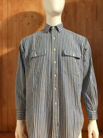 POLO RALPH LAUREN VINTAGE VTG 80s Adult T-Shirt Tee Shirt M MD Medium Stripe Long Sleeve Shirt