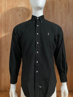 RALPH LAUREN VINTAGE VTG 80s SMALL PONY Adult T-Shirt Tee Shirt L Lrg Large Black Long Sleeve Shirt