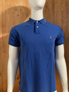 POLO RALPH LAUREN CUSTOM FIT VINTAGE VTG 80s SMALL PONY Adult T-Shirt Tee Shirt L Lrg Large Blue Polo