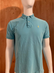 POLO RALPH LAUREN VINTAGE VTG 80s SMALL PONY Adult T-Shirt Tee Shirt L Lrg Large Teal Polo