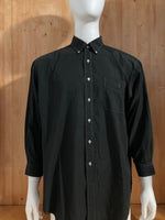 RALPH LAUREN YARMOUTH SMALL PONY Adult T-Shirt Tee Shirt L Lrg Large Black Long Sleeve Button Down Shirt