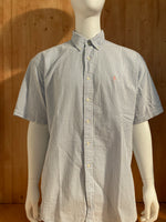 RALPH LAUREN BLAKE SMALL PONY Adult T-Shirt Tee Shirt XXL 2XL Striped Short Sleeve Button Down Shirt