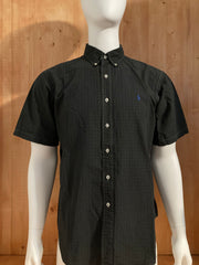 RALPH LAUREN CLASSIC FIT SMALL PONY Adult T-Shirt Tee Shirt XL Xtra Extra Large Check Short Sleeve Button Down Shirt