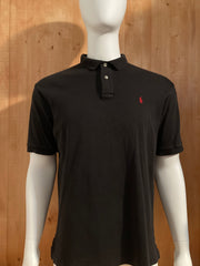 POLO RALPH LAUREN VINTAGE VTG 80s SMALL PONY Adult T-Shirt Tee Shirt L Lrg Large Black Polo