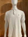 POLO RALPH LAUREN MADE IN USA VINTAGE VTG 80s SMALL PONY Adult T-Shirt Tee Shirt L Lrg Large White Polo