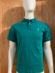 POLO RALPH LAUREN VINTAGE VTG 80s SMALL PONY Adult T-Shirt Tee Shirt XL Xtra Extra Large Teal Polo