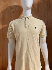 POLO RALPH LAUREN MADE IN USA VINTAGE VTG 80s SMALL PONY Adult T-Shirt Tee Shirt L Lrg Large Yellow  Polo