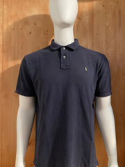 POLO RALPH LAUREN VINTAGE VTG 80s SMALL PONY Adult T-Shirt Tee Shirt L Lrg Large Denim Blue Polo