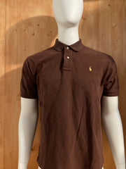 POLO RALPH LAUREN VINTAGE VTG 80s SMALL PONY Adult T-Shirt Tee Shirt L Lrg Large Brown Polo