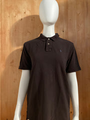 POLO RALPH LAUREN VINTAGE VTG 80s SMALL PONY Youth Unisex T-Shirt Tee Shirt L Lrg Large Brown Polo