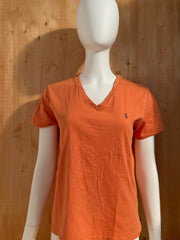 RALPH LAUREN SPORT SMALL PONY Adult T-Shirt Tee Shirt L Lrg Large Orange Shirt