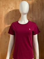 RALPH LAUREN SPORT SMALL PONY Adult T-Shirt Tee Shirt L Lrg Large Magenta Shirt